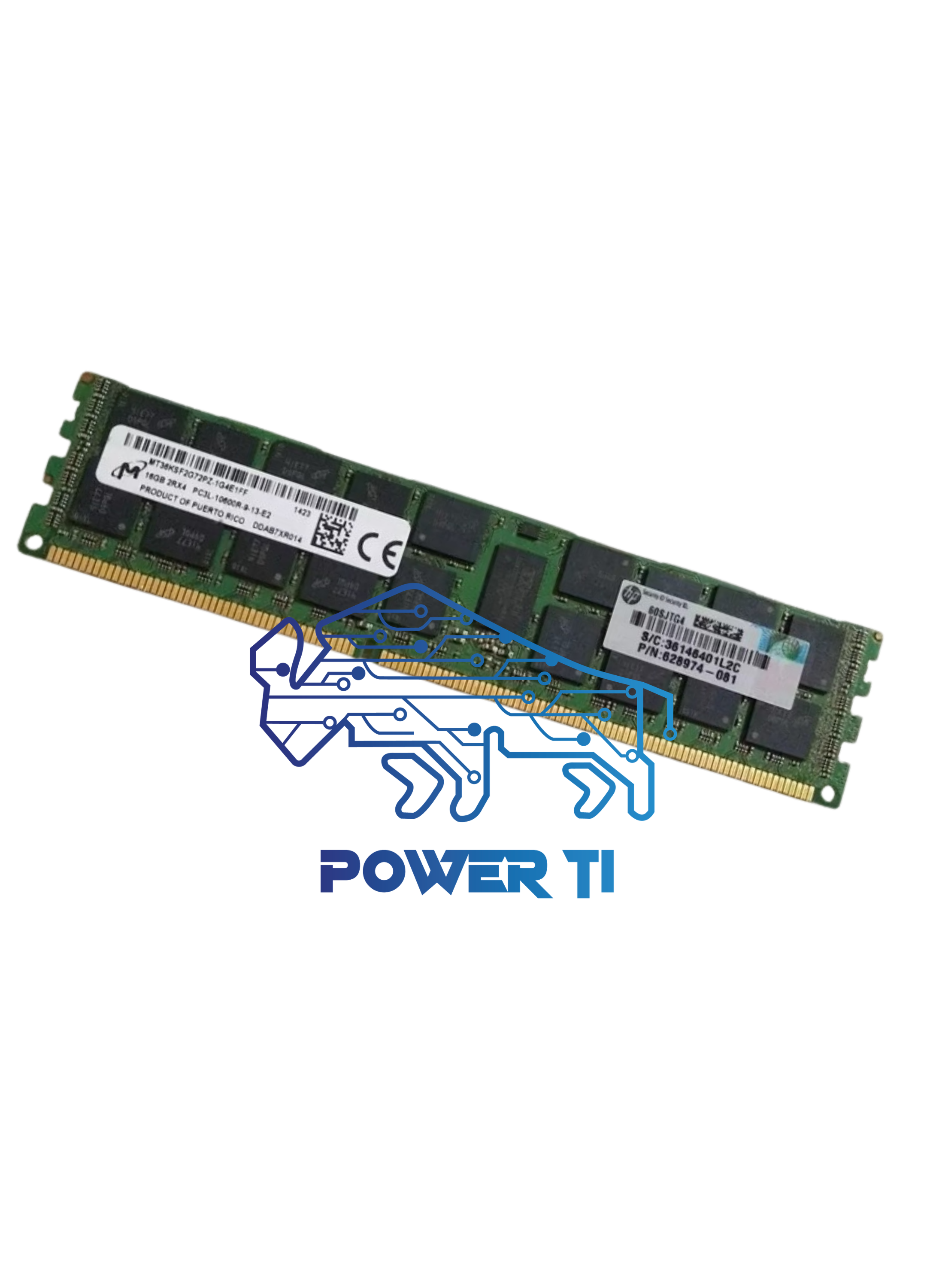 HP Memoria 16gb PC3L-10600R RDIMM | 627812-B21 632204-001 628974-081